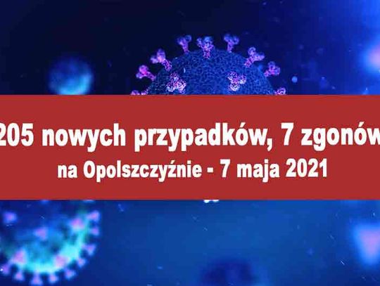 205 zakażonych, 7 śmiertelnych na Opolszczyźnie - 7 maja 2021