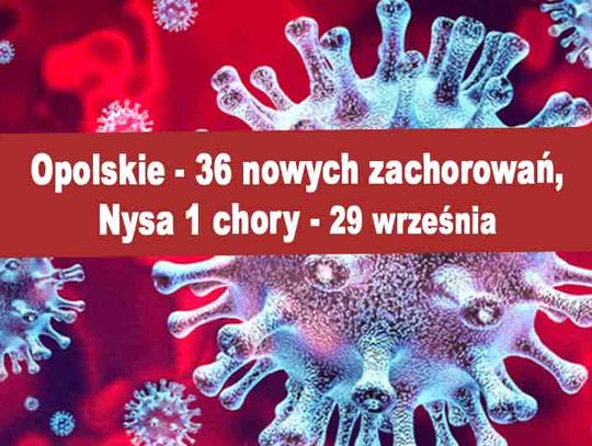 36 nowych przypadków w opolskim, najwięcej Kluczbork i Krapkowice, w Nysie 1 osoba - 29 września.