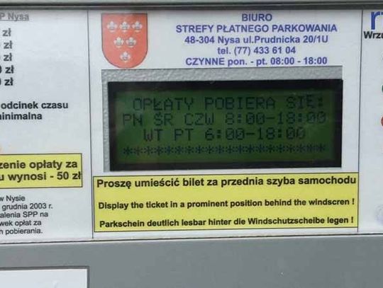 Administrator strefy parkingowej w Nysie bez zmian, do przetargu wpłynęła tylko jedna oferta.