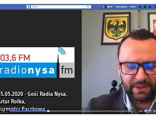 Artur Rolka, Burmistrz Paczkowa w Radio Nysa FM - 05.05.2020