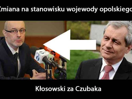 Czubak odchodzi ze stanowiska wojewody opolskiego, zastępuje go Kłosowski. (12.03)