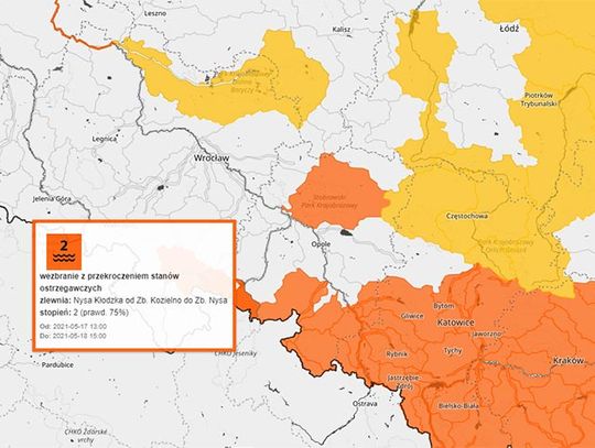 IMGW wydało ostrzeżenie hydrologiczne - wysoki poziom wód w rzekach.