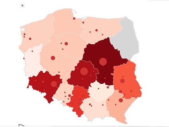 Internetowa mapa koronawirusa w Polsce