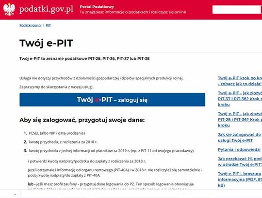 Jutro (30.04) PIT złoży się sam - Na niesprawdzeniu zeznania można jednak stracić. - zaloguj się i sprawdź.