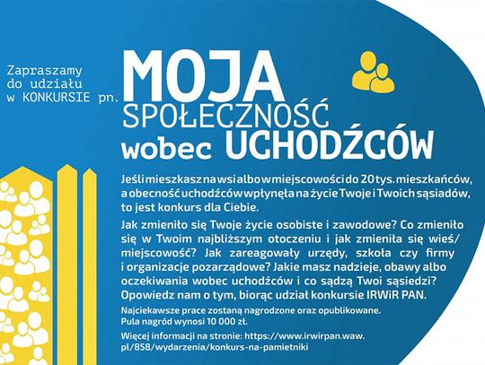 Konkurs - Moja społeczność wobec uchodźców