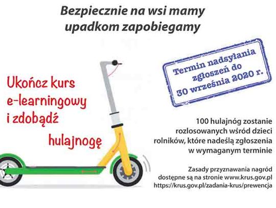 Kurs dla dzieci „Bezpiecznie na wsi mamy – upadkom zapobiegamy.