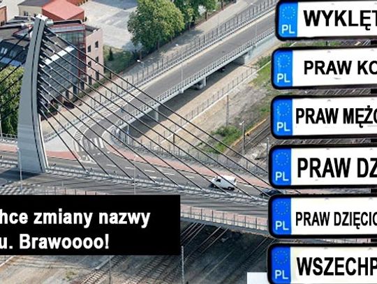 Lewica chce zmiany nazwy wiaduktu przy ulica Struga w Opolu na "Praw kobiet", czy ktoś zagłosuje choćby za skwerkiem "wyskrobanych". Każdy powinien mieć coś swojego.