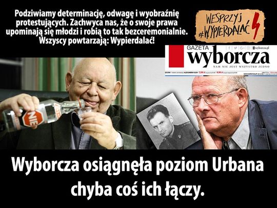 MEMY - Wyborcza osiągnęła poziom Urbana, nie mylić z Orbanem.