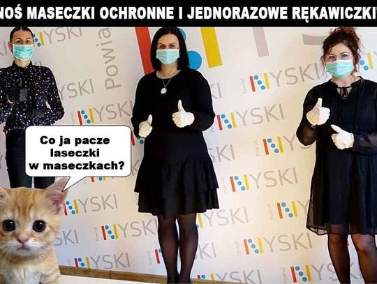 „NOŚ MASECZKI OCHRONNE I JEDNORAZOWE RĘKAWICZKI”