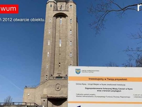 Nyskie starostwo oddaje wieżę ciśnień miastu, nie ma jeszcze pomysłu na wykorzystanie obiektu wyremontowanego za 5 mln.