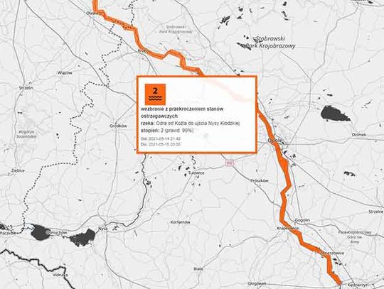 Ostrzeżenie hydrologiczne dla woj. opolskiego