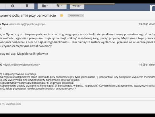 Policjantka wypłacała pieniądze z karty zatrzymanego!  Wynika z wyjaśnień policji.