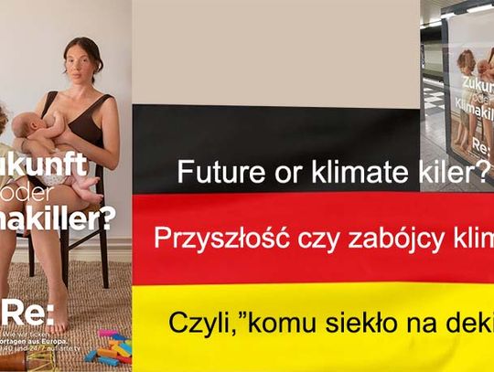 Posiadanie dzieci jest zabójcze dla klimatu - akcja plakatowa w Niemczech