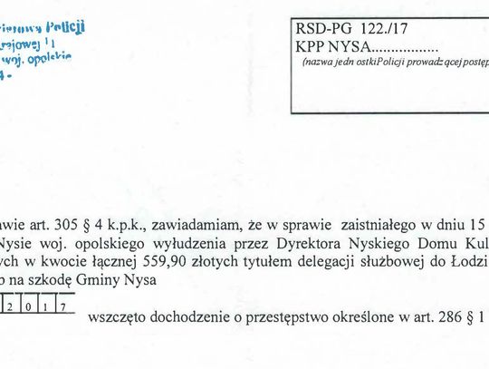 Prokuratura prowadzi dochodzenie w sprawie wyłudzenia przez dyr. NDK.