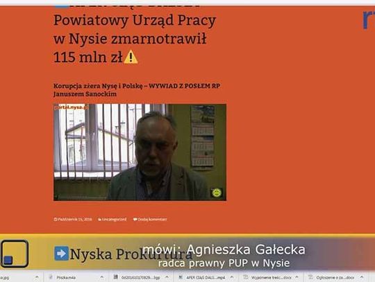 Radca Prawny PUP grozi Portalowi Nysa.