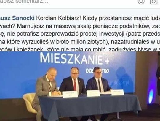 Sanocki atakuje Kolbiarza na facebooku, czy to dobre miejsce do debaty publicznej?