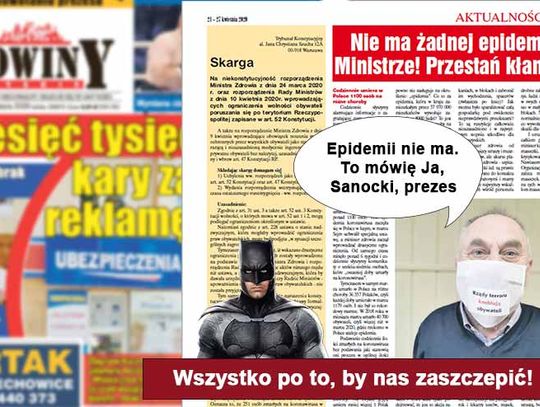 Sanocki - Nie ma żadnej epidemii! Wszystko po to, by nas zaszczepić.