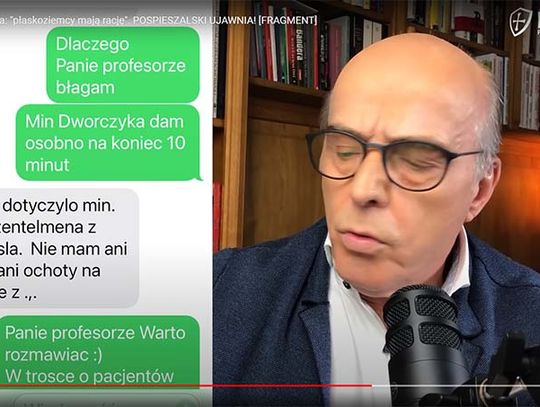 SMS-y profesora Horbana w kontekście dyskusji o amantadynie - "Trudno się dyskutuje z płaskoziemcami (choć mają rację)"