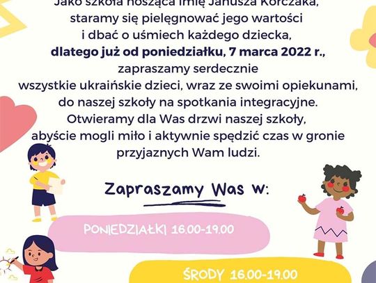 SP 3 w Nysie zaprasza ukraińskie dzieci na spotkania integracyjne