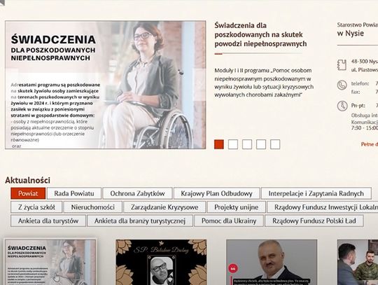 Świadczenia dla poszkodowanych na skutek powodzi niepełnosprawnych