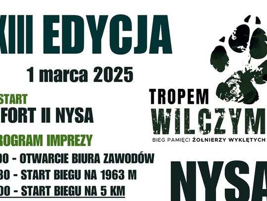 Trwają zapisy do Biegu Pamięci Żołnierzy Wyklętych „Tropem Wilczym” w Nysie!