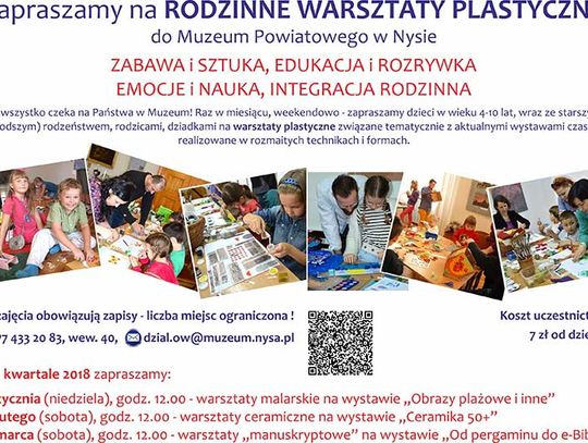 Warsztaty plastyczne i wystawa „Obrazy plażowe i inne” Edwarda Sytego