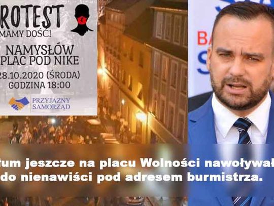 Wciągnęli młodzież w polityczną demonstrację, wywołali hejt, teraz ronią krokodyle łzy w Namysłowie.