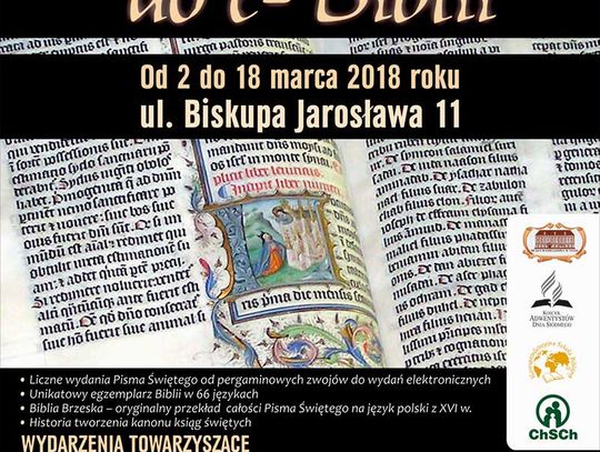 Wernisaż wystawy;Od pergaminu do e-Biblii - wykład Mateusza Krzesińskiego,