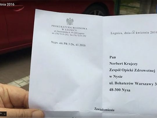 Wiadomości 16 kwietnia - dyr Krajczy chce 100 tys. odszkodowania na hospicjum od Janusza Sanockiego