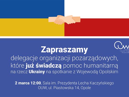 Wojewoda Opolski zaprasza na spotkanie delegacje organizacji pozarządowych