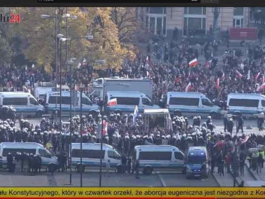 Zadyma maseczkowa w Warszawie - transmisja w Realu24