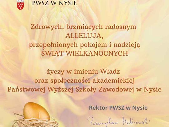 Życzenia PWSZ w Nysie