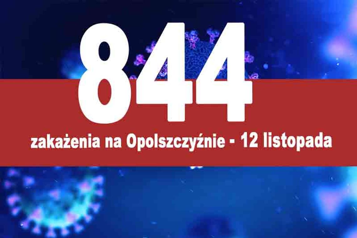 10 zgonów i 844 przypadki zakażeń w Opolskiem - raport 12 listopada 2020