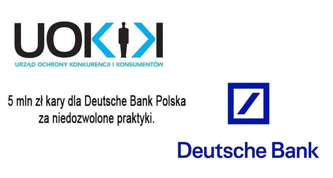5 mln zł kary dla Deutsche Bank Polska