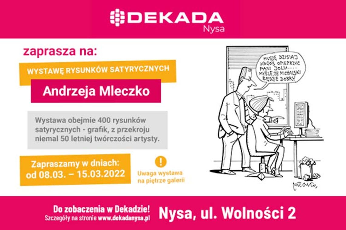 Akcja charytatywna i wystawa prac Andrzeja Mleczki w Dekadzie Nysa