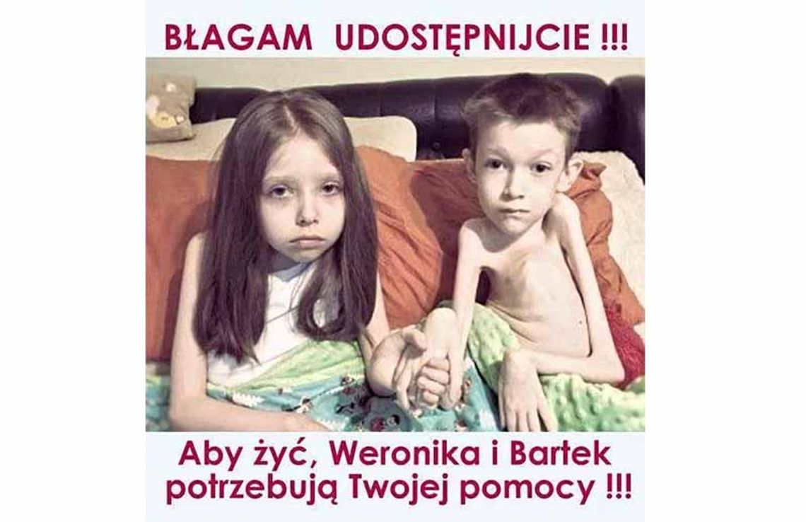 Bartek i Weronika potrzebują Twojej pomocy!!!