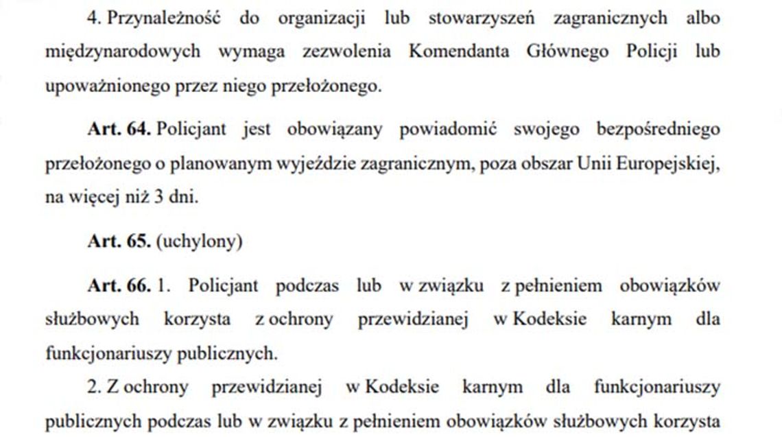 Była rzecznik KPP Nysa naruszyła ustawę o policji art. 64