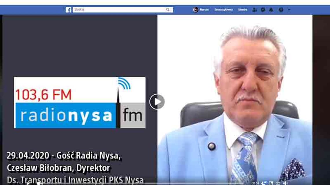  Czesław Biłobran w radio Nysa FM - 29.04.2020