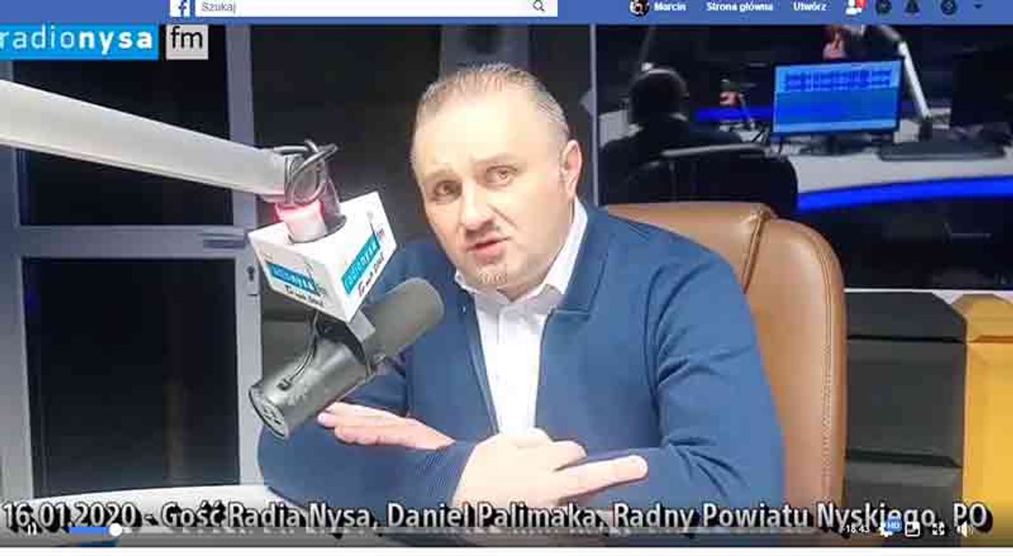 Daniel Palimaka w Radio Nysa FM