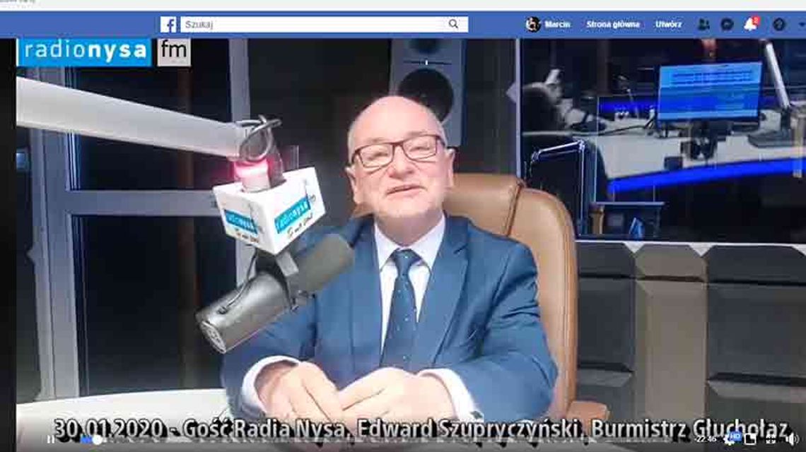 Edward Szupryczyński, Burmistrz Głuchołaz w radio Nysa FM