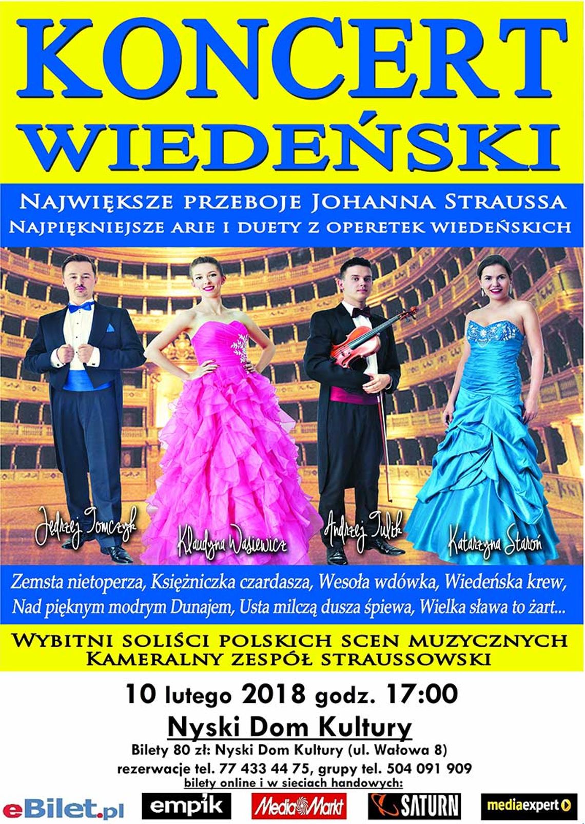 Gala Wiedeńska w Nyskim Domu Kultury - 10 lutego 2018