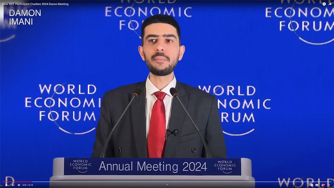 Genialny satyryk  Damon Imani - Irańczyk mieszkający w Danii parodiuje forum w Davos