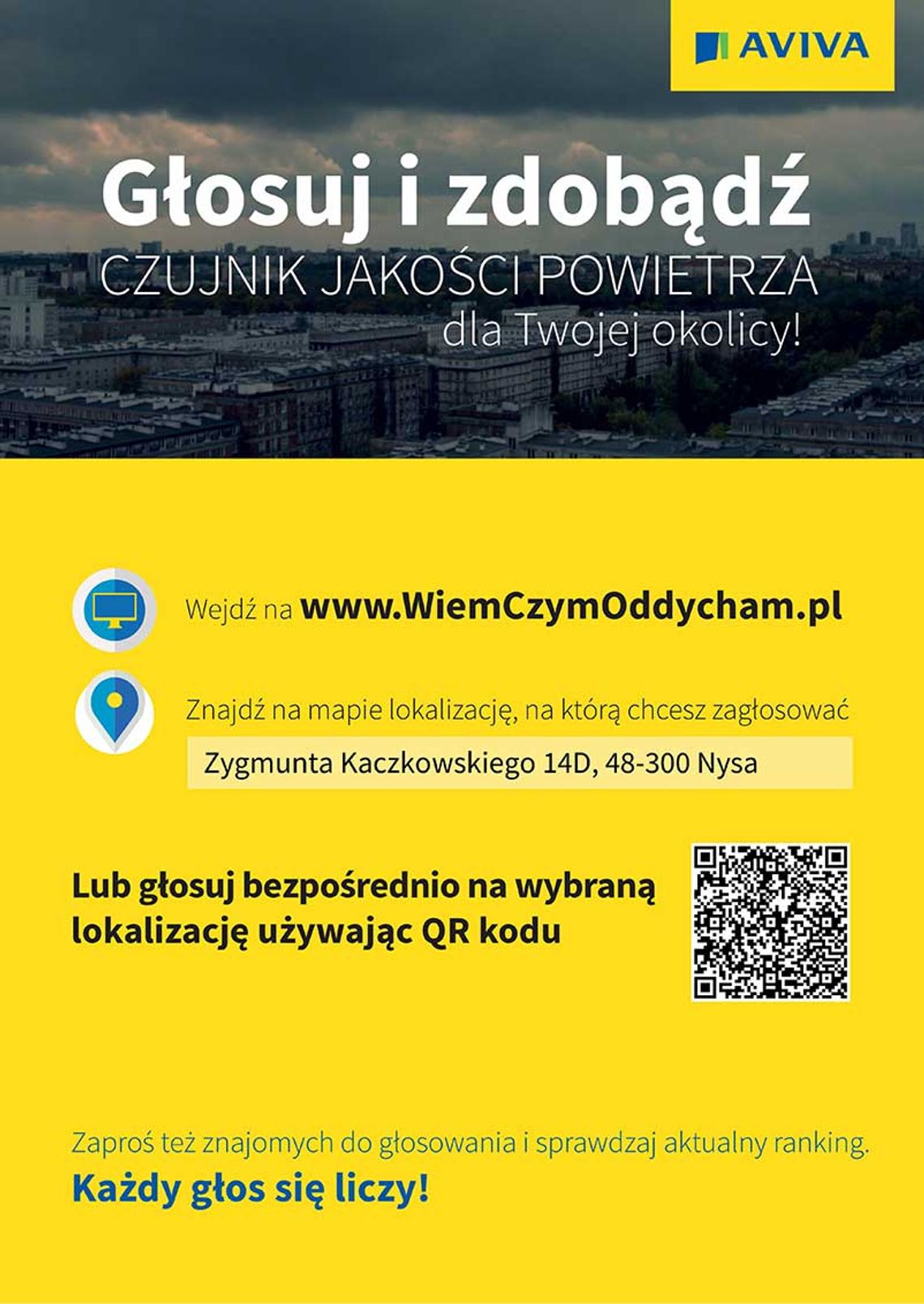 Głosuj na Nysę - do zdobycia czujniki jakości powietrza. - WiemCzymOddycham.pl