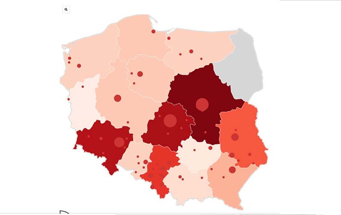 Internetowa mapa koronawirusa w Polsce
