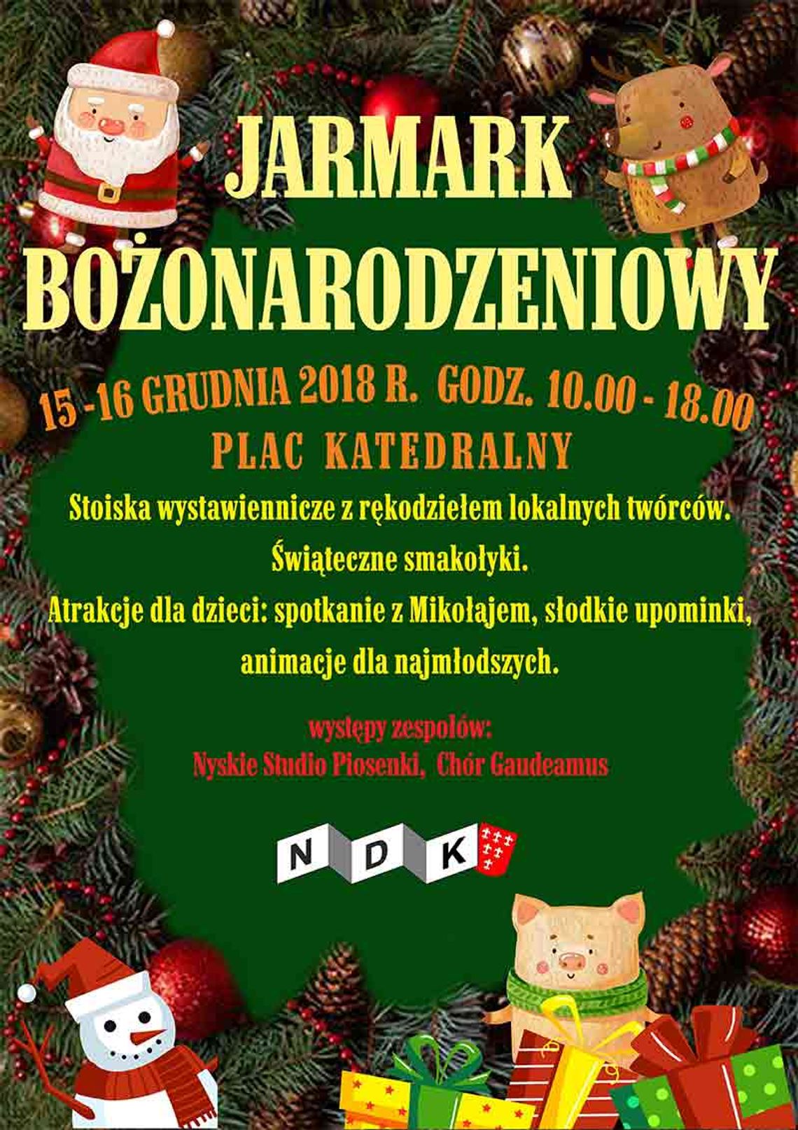 JARMARK BOŻONARODZENIOWY - 15-16 grudnia na placu przed Bazyliką. 