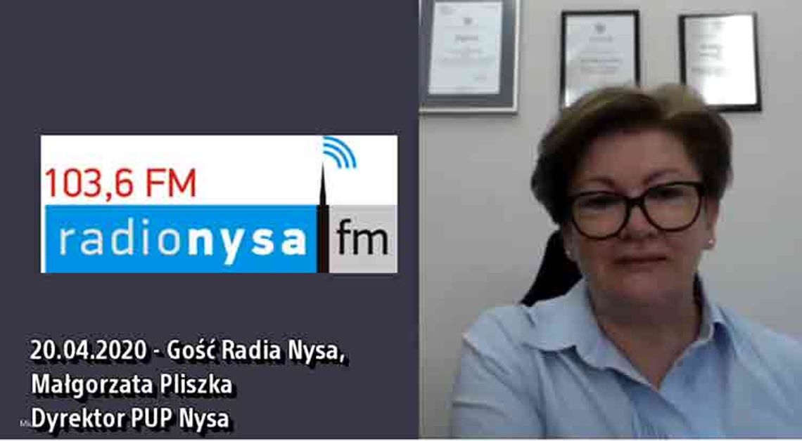 Małgorzata Pliszka, Dyrektor Powiatowego Urzędu Pracy w Nysie w radio NYSA FM
