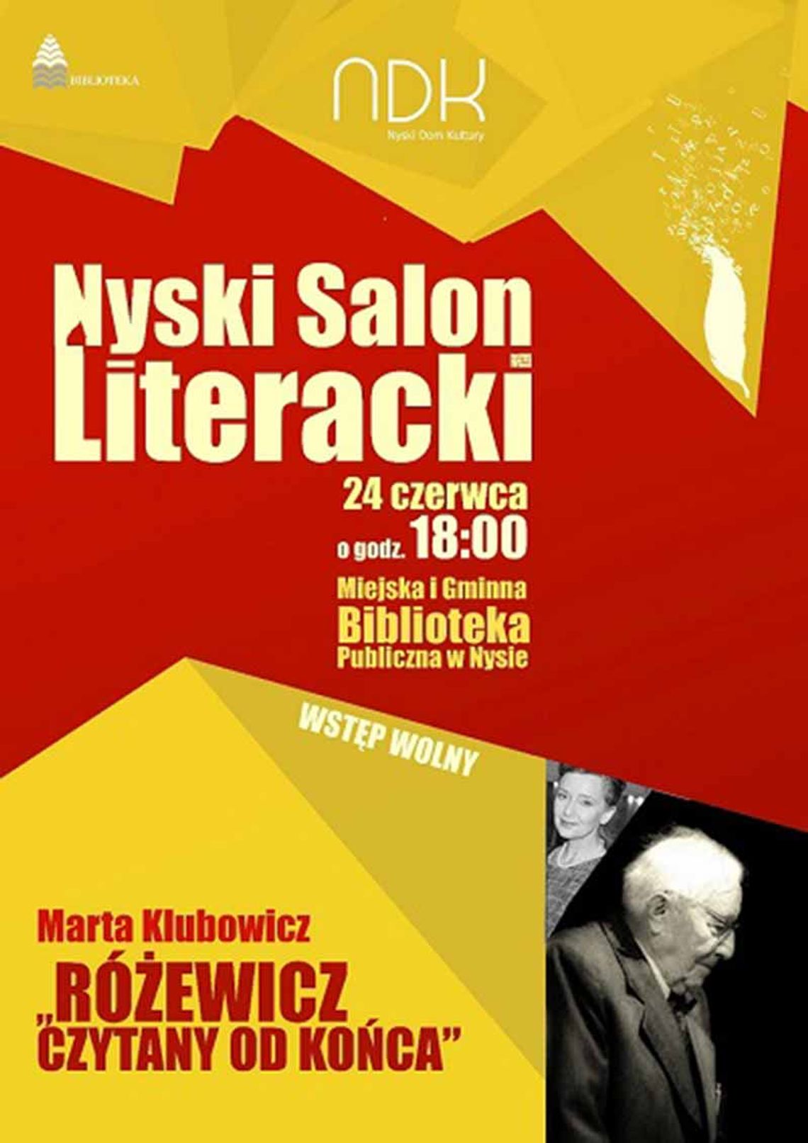 Nyski Salon Literacki - Różewicz czytany od końca 