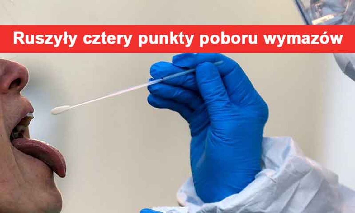Opolskie - Ruszyły cztery punkty poboru wymazów do badania na koronawirusa dla osób na kwarantannie. 