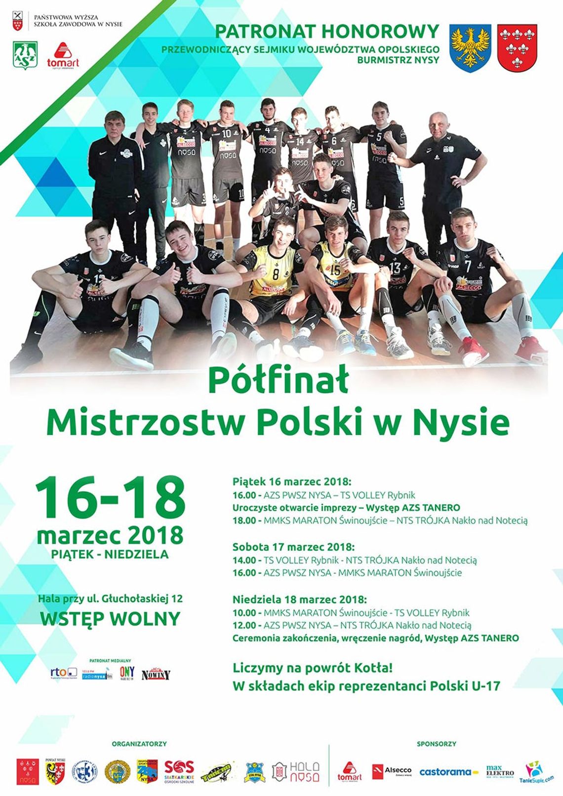 Półfinał Mistrzostw Polski w siatkówce w Nysie 16 - 18 marca 