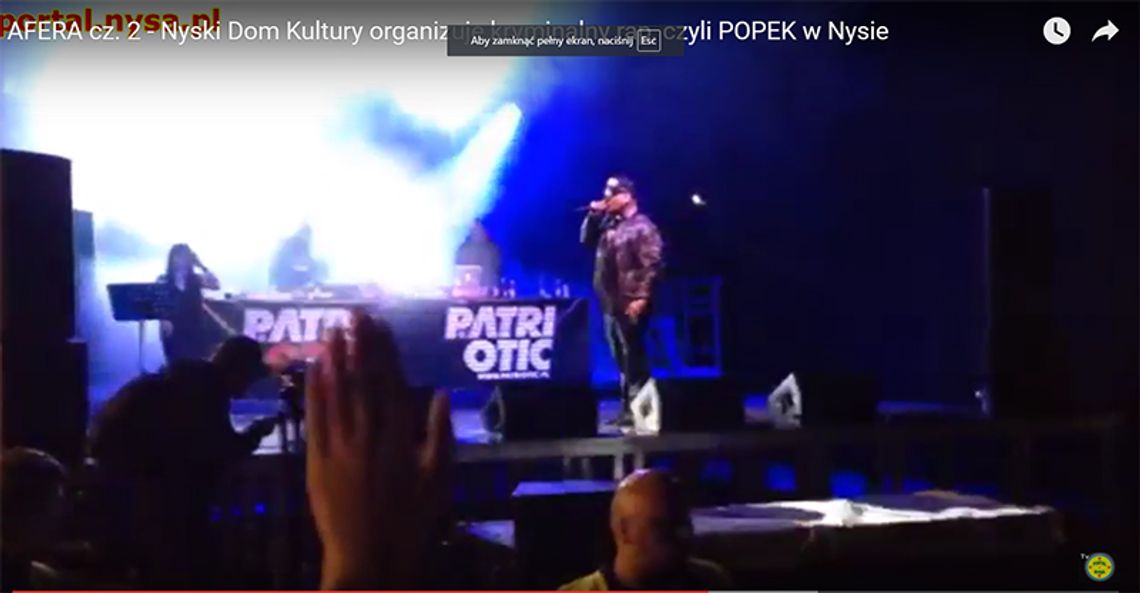 Portal Nysa krytykuje NDK za koncert Popka